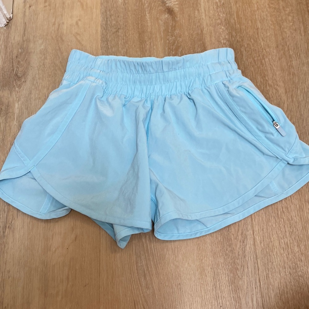 Light blue lululemon shorts